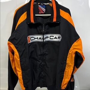 Champ Car Black and Orange Men's Jacket | Large